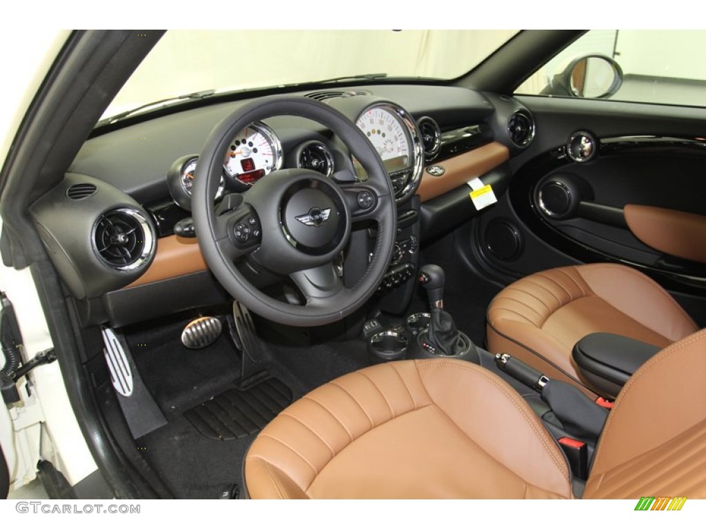2013 Cooper S Roadster - Pepper White / Toffee Lounge Leather photo #4