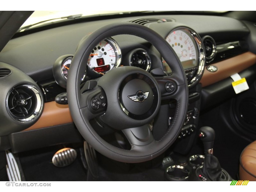2013 Cooper S Roadster - Pepper White / Toffee Lounge Leather photo #26