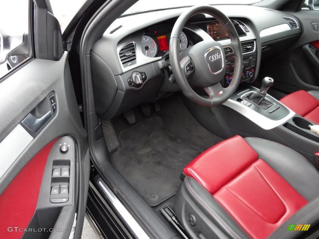 Black/Red Interior 2011 Audi S4 3.0 quattro Sedan Photo #79488380