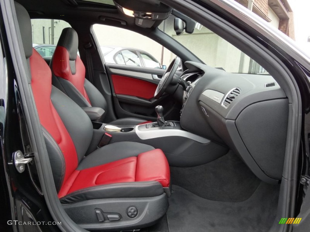 Black/Red Interior 2011 Audi S4 3.0 quattro Sedan Photo #79488482