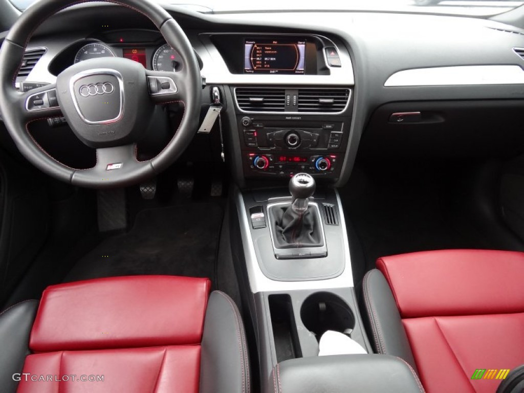 2011 Audi S4 3.0 quattro Sedan Black/Red Dashboard Photo #79488578