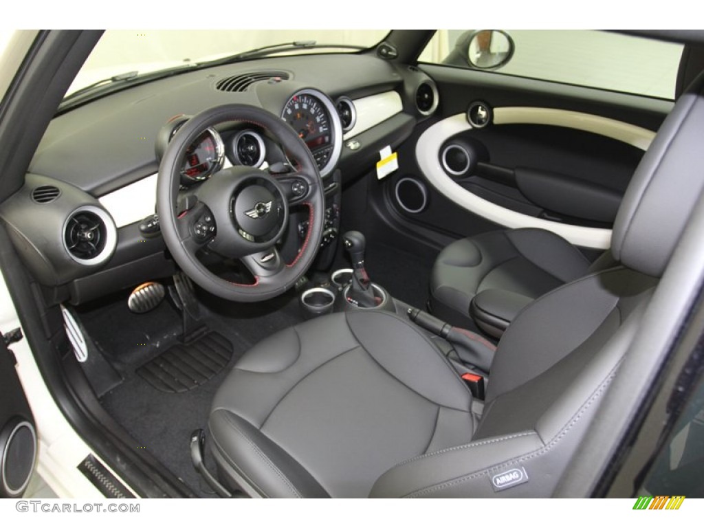 Carbon Black Interior 2013 Mini Cooper John Cooper Works Hardtop Photo #79489124