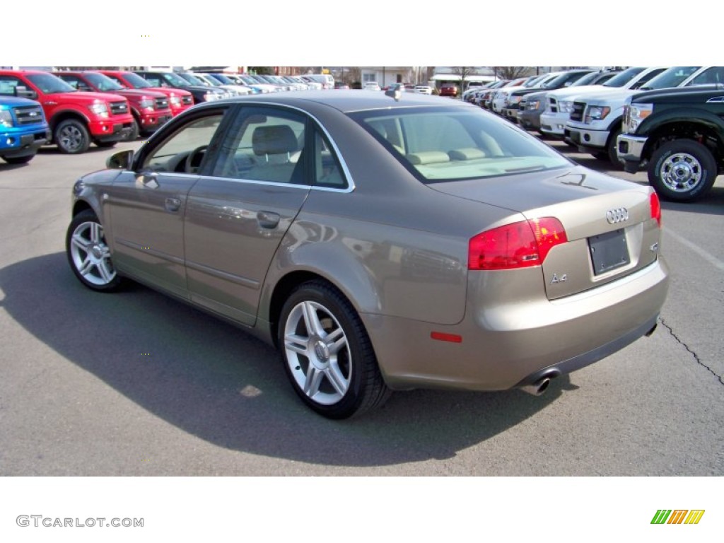 2007 A4 2.0T quattro Sedan - Dakar Beige Metallic / Beige photo #7