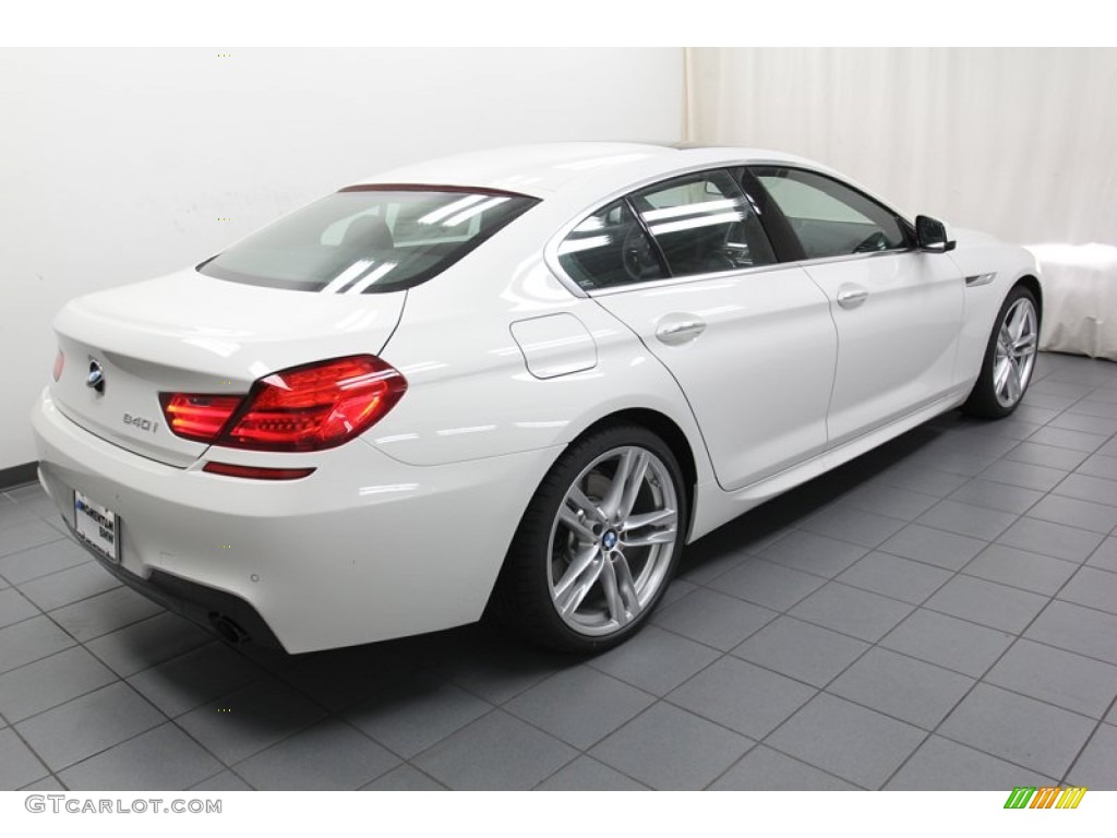 2013 6 Series 640i Gran Coupe - Alpine White / Black photo #8