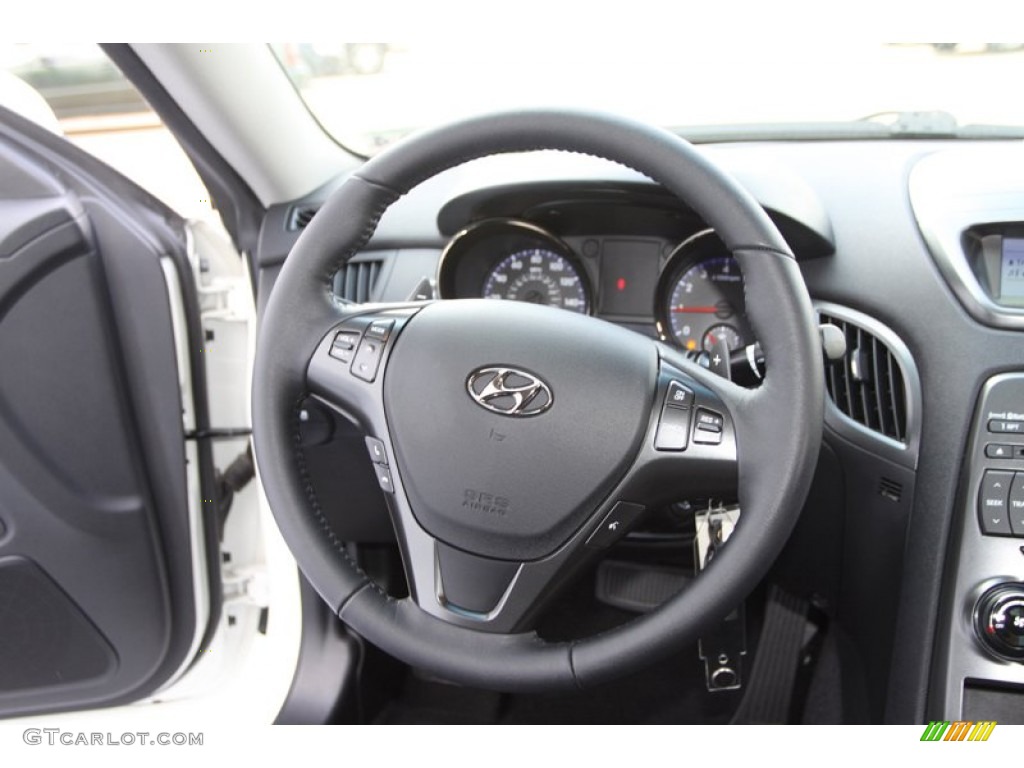 2011 Hyundai Genesis Coupe 2.0T Black Cloth Steering Wheel Photo #79493375