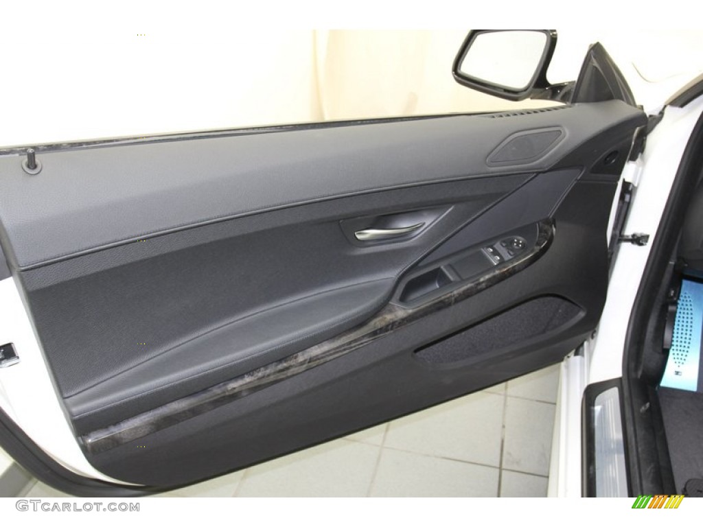 2013 BMW 6 Series 640i Coupe Black Door Panel Photo #79493575