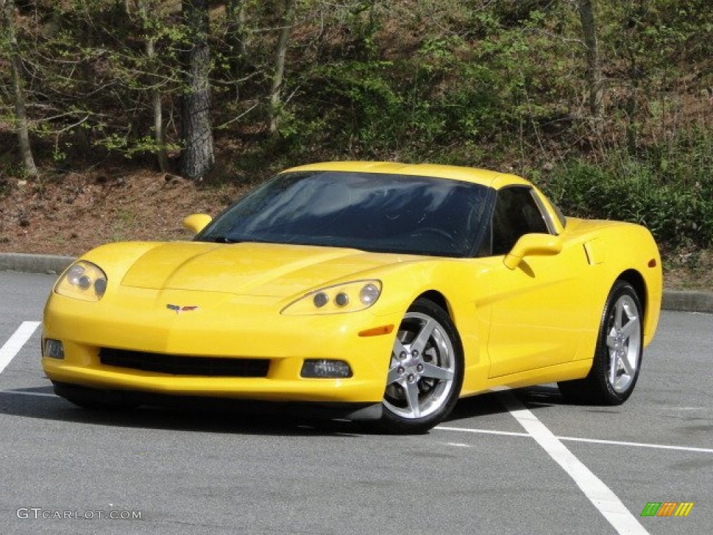 2005 Corvette Coupe - Millenium Yellow / Ebony photo #28