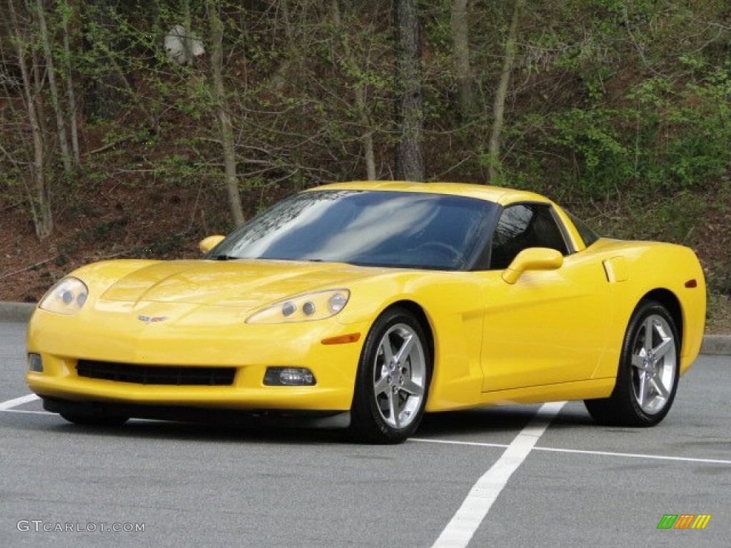 2005 Corvette Coupe - Millenium Yellow / Ebony photo #32