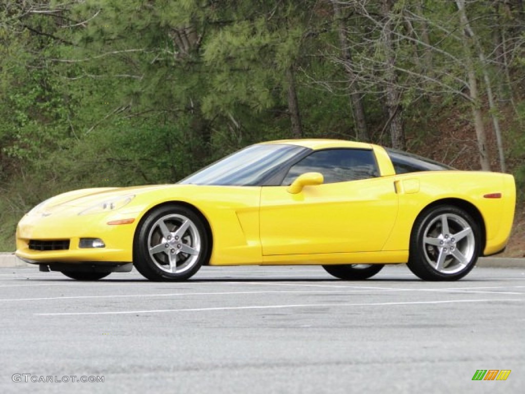 2005 Corvette Coupe - Millenium Yellow / Ebony photo #33