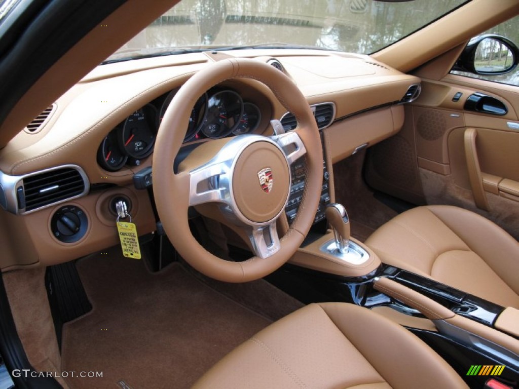 Natural Brown Interior 2011 Porsche 911 Carrera GTS Cabriolet Photo #79495559