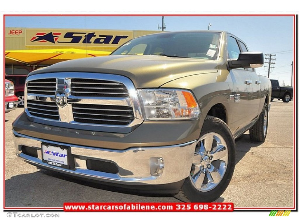 2013 1500 Lone Star Quad Cab - Prairie Pearl / Black/Diesel Gray photo #1