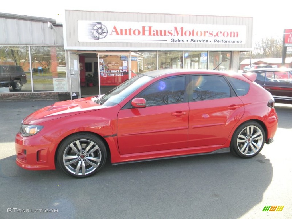 2011 Impreza WRX STi - Lightning Red Pearl / STI  Black/Alcantara photo #1