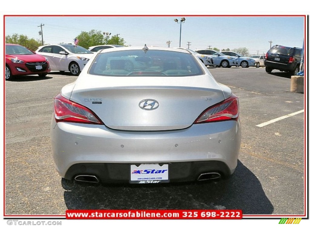 2013 Genesis Coupe 3.8 Grand Touring - Platinum Metallic / Black Leather photo #4