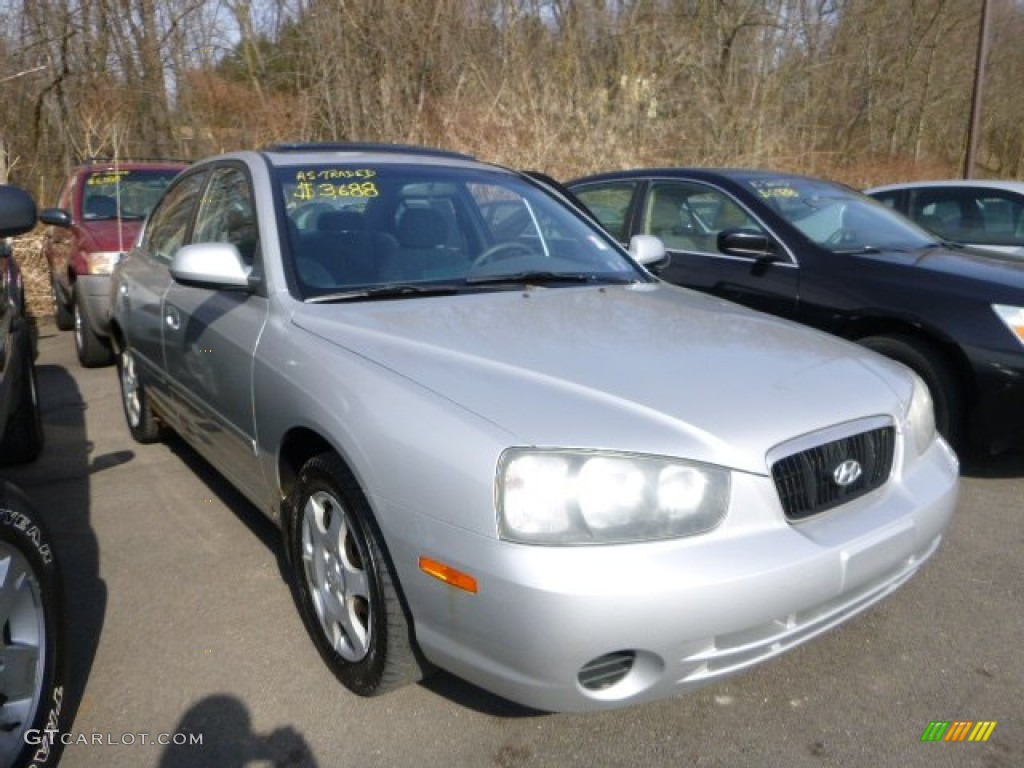 2002 Elantra GLS Sedan - Silver Pewter / Gray photo #1