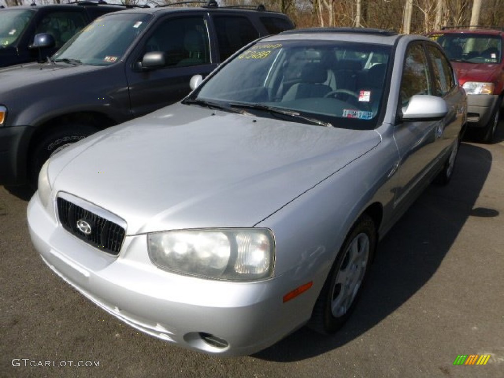 2002 Elantra GLS Sedan - Silver Pewter / Gray photo #4