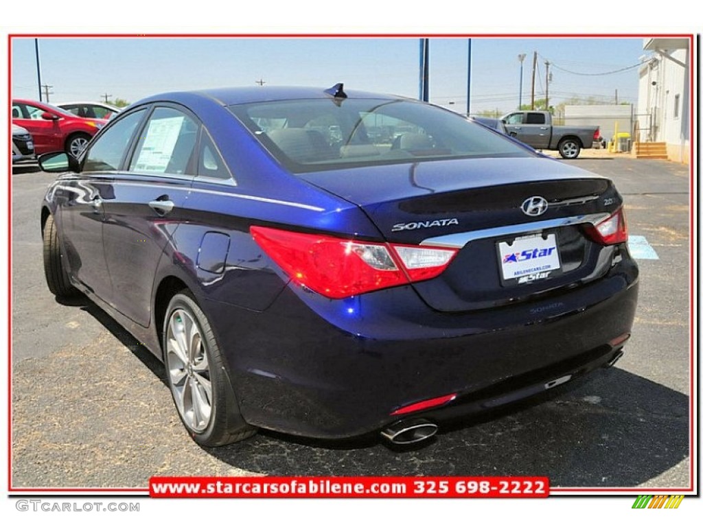 2013 Sonata SE 2.0T - Indigo Night Blue / Gray photo #3