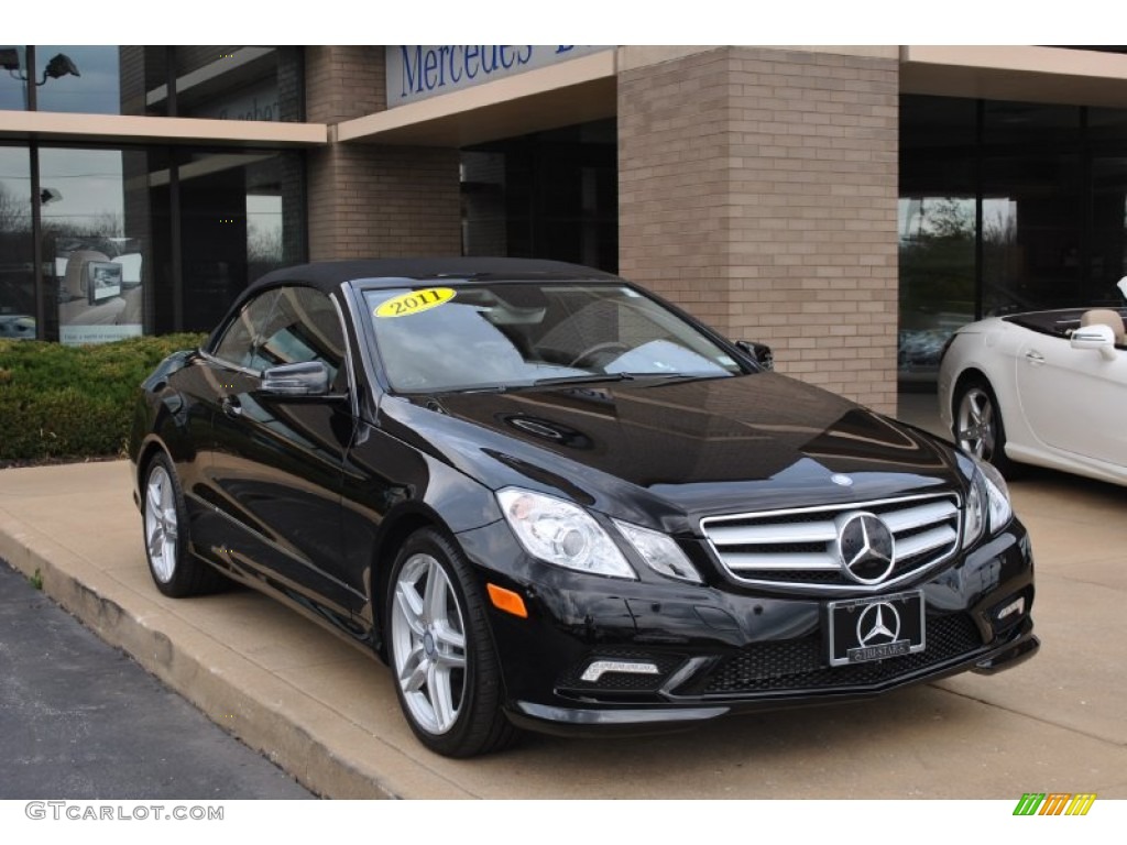 2011 E 550 Cabriolet - Black / Black photo #1