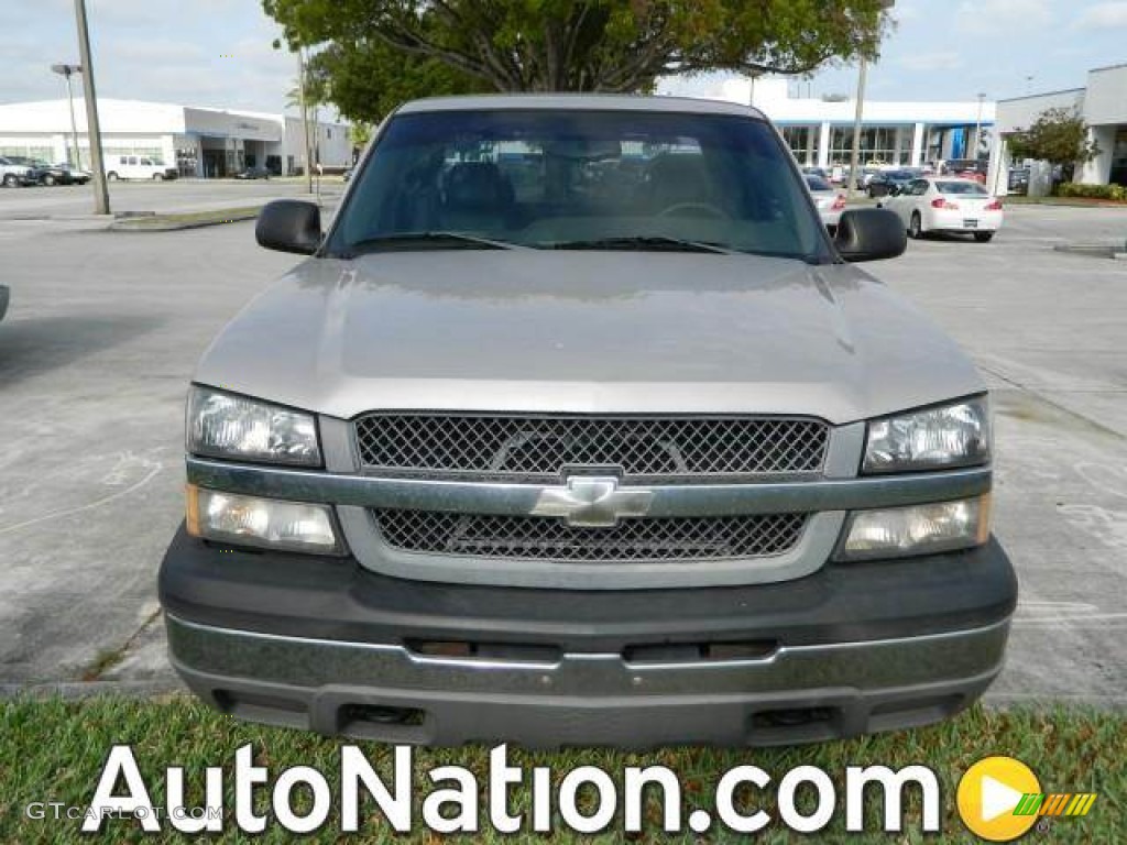 2004 Silverado 1500 Work Truck Extended Cab - Silver Birch Metallic / Dark Charcoal photo #1