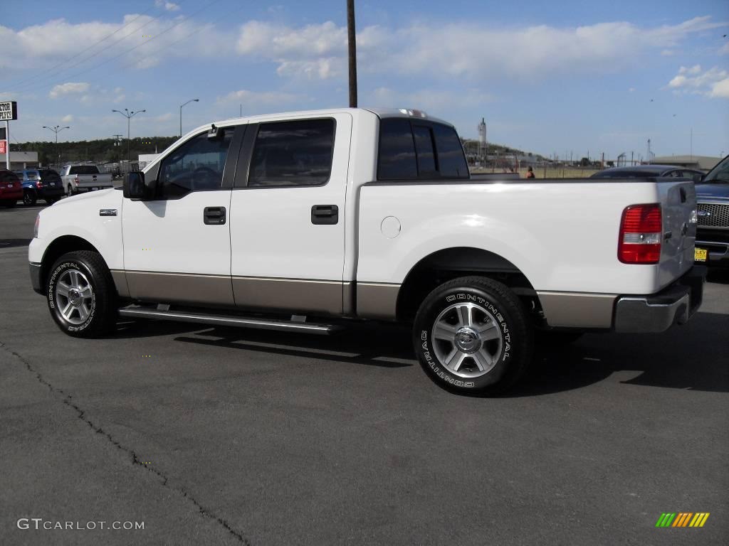 2006 F150 XLT SuperCrew - Oxford White / Tan photo #3