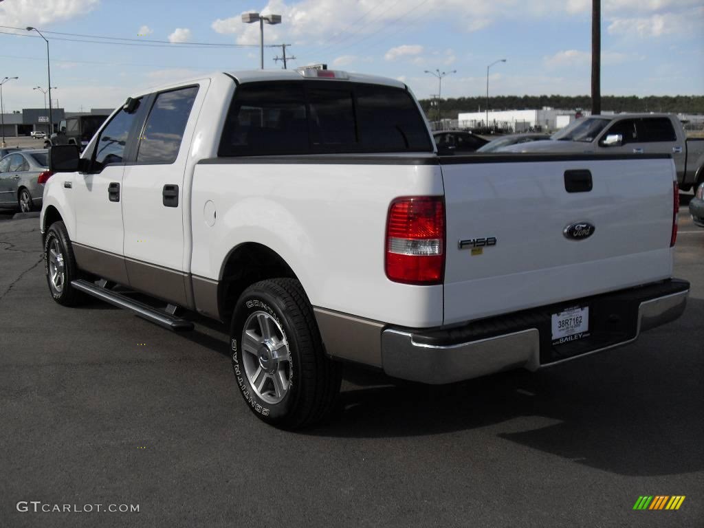 2006 F150 XLT SuperCrew - Oxford White / Tan photo #4