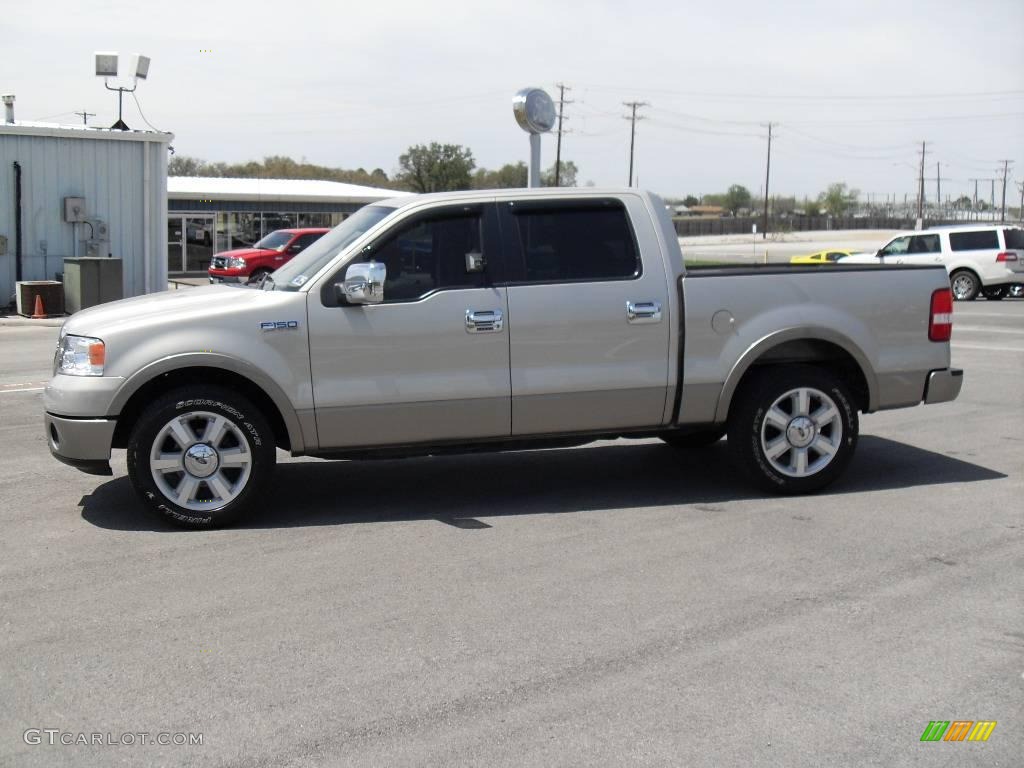 2006 F150 Lariat SuperCrew - Smokestone Metallic / Tan photo #3