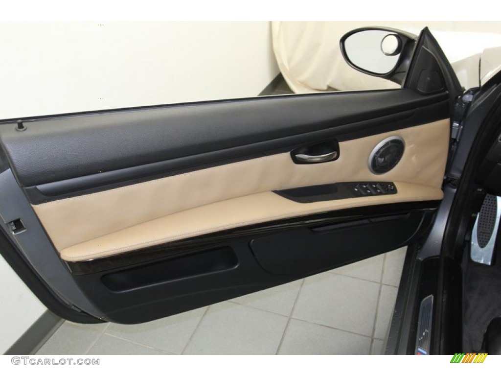 2011 BMW M3 Convertible Bamboo Beige Novillo Leather Door Panel Photo #79504922