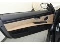 Bamboo Beige Novillo Leather 2011 BMW M3 Convertible Door Panel