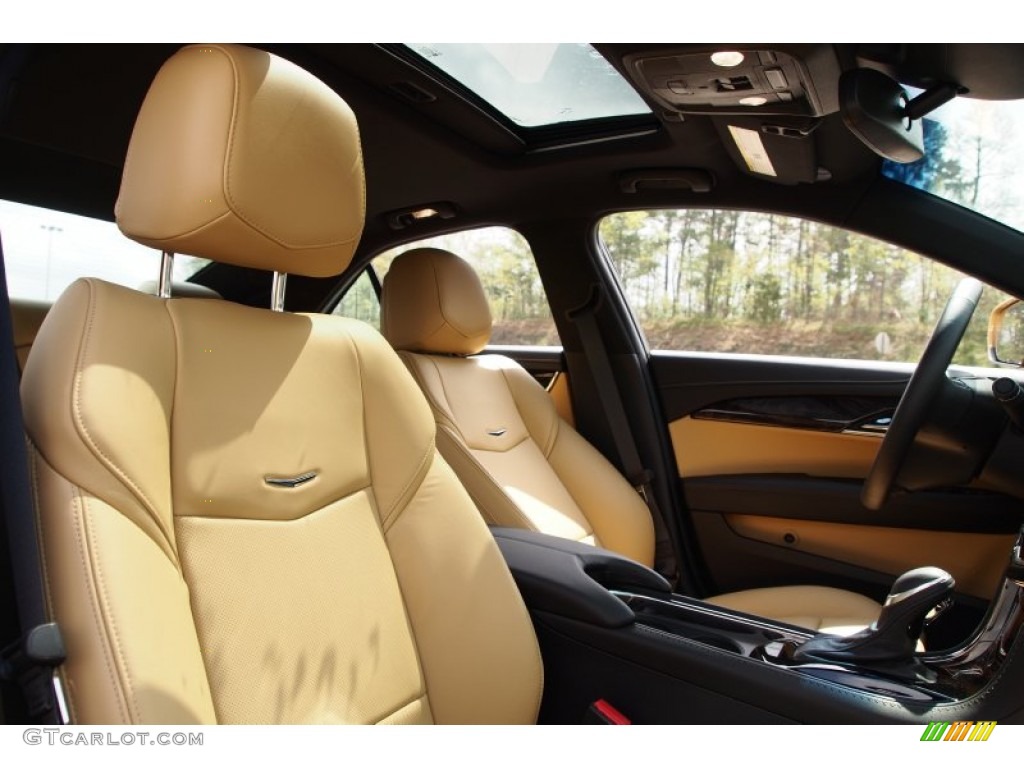 Caramel/Jet Black Accents Interior 2013 Cadillac ATS 2.5L Luxury Photo #79505342