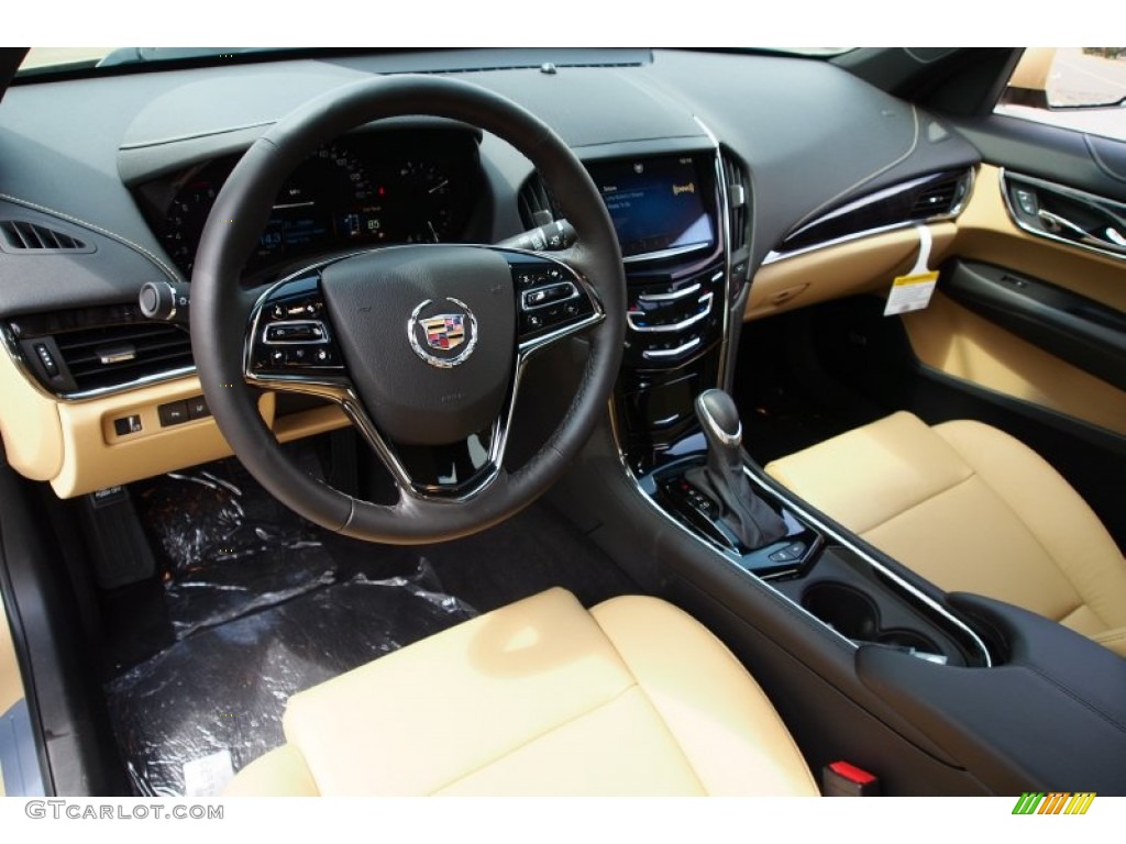 Caramel/Jet Black Accents Interior 2013 Cadillac ATS 2.5L Luxury Photo #79505399