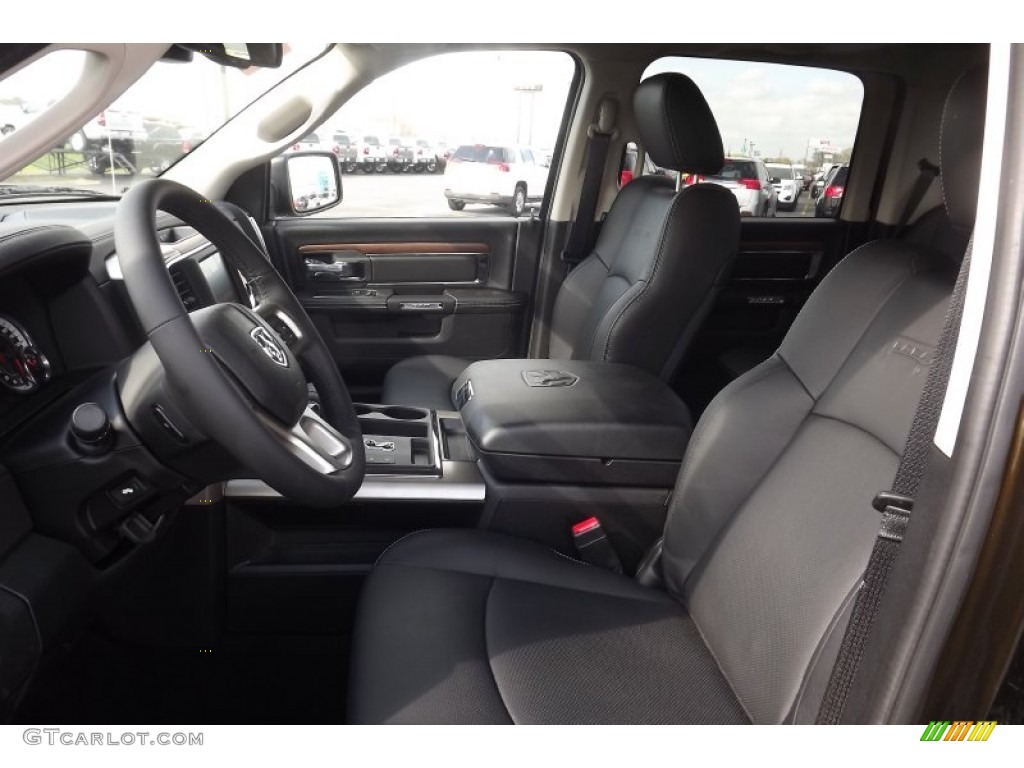 Black Interior 2013 Ram 1500 Laramie Crew Cab 4x4 Photo #79506112