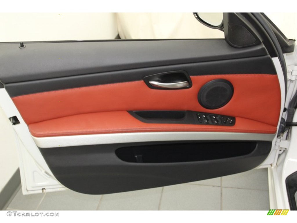 2008 BMW M3 Sedan Fox Red Door Panel Photo #79507211