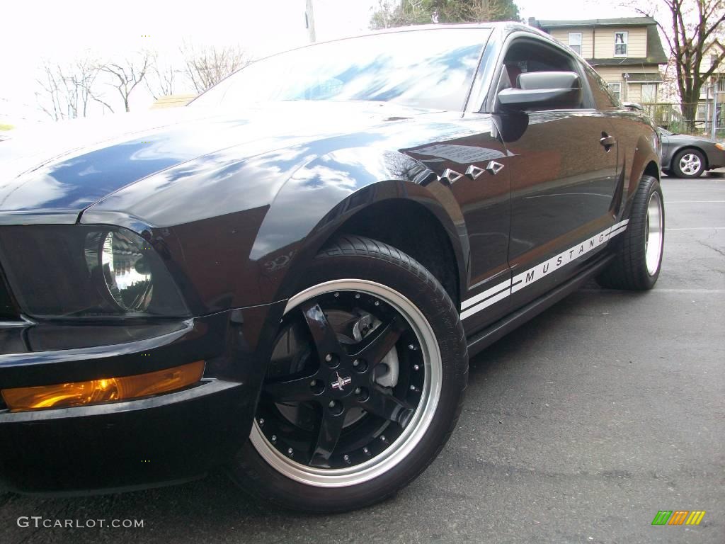 2006 Mustang V6 Premium Coupe - Black / Red/Dark Charcoal photo #26