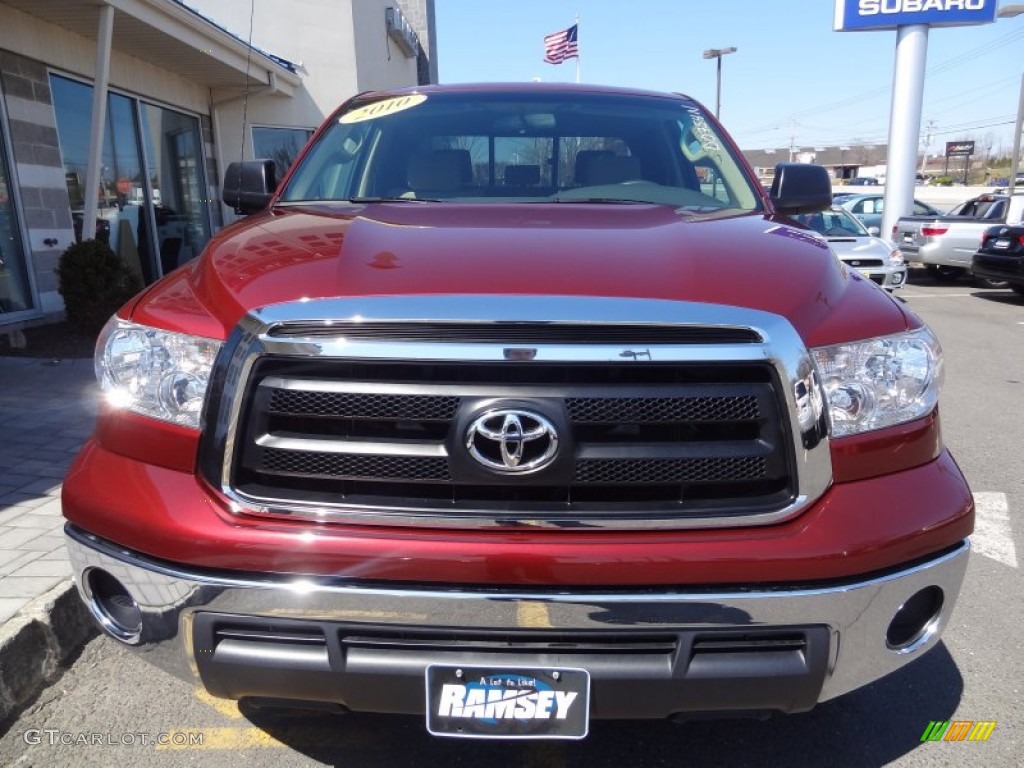 2010 Tundra Double Cab 4x4 - Salsa Red Pearl / Sand Beige photo #14