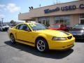 2004 Screaming Yellow Ford Mustang Mach 1 Coupe  photo #2