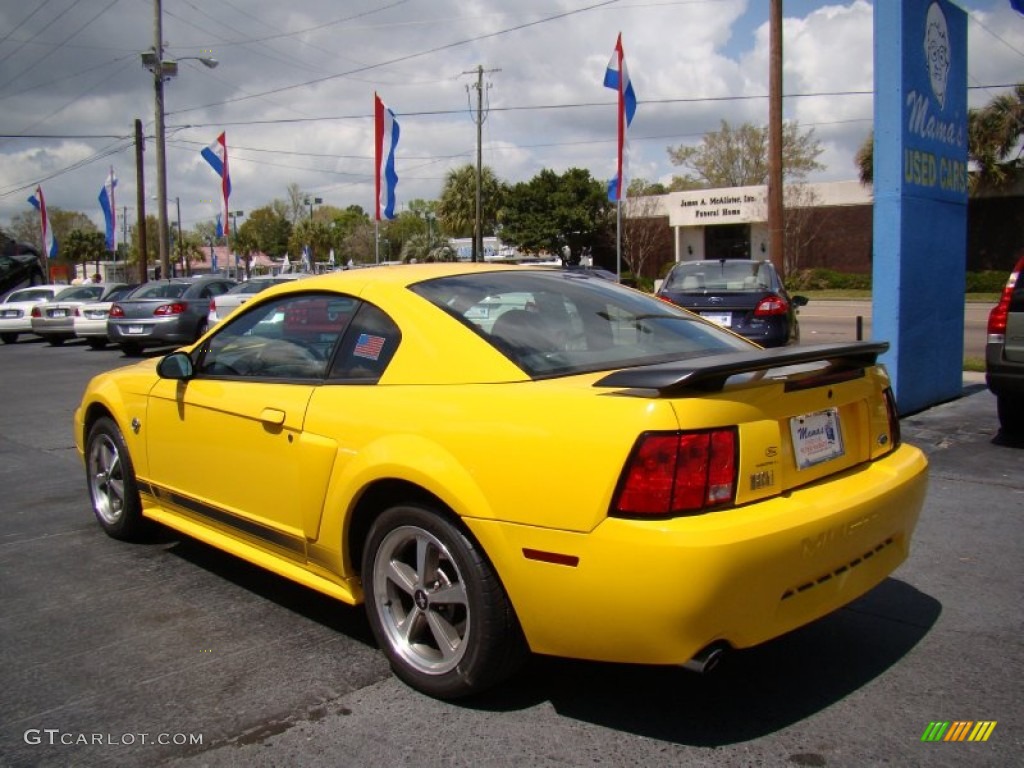 2004 Mustang Mach 1 Coupe - Screaming Yellow / Dark Charcoal photo #6