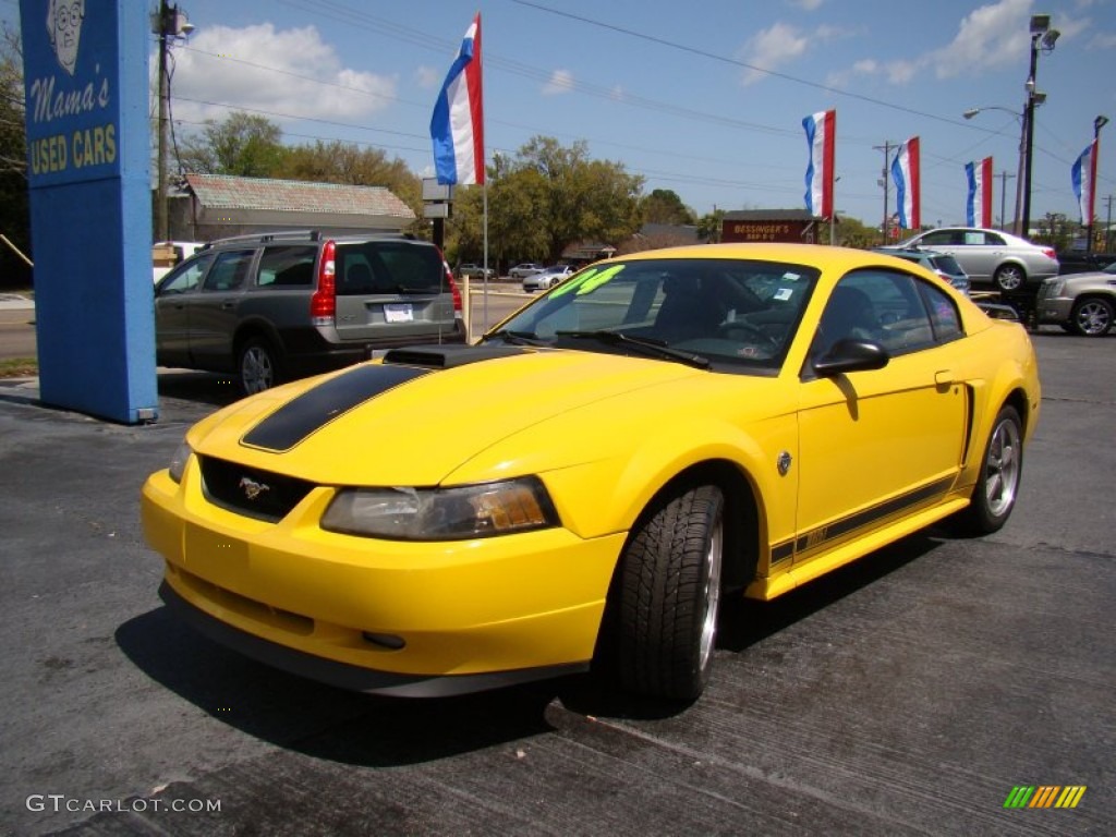 2004 Mustang Mach 1 Coupe - Screaming Yellow / Dark Charcoal photo #24