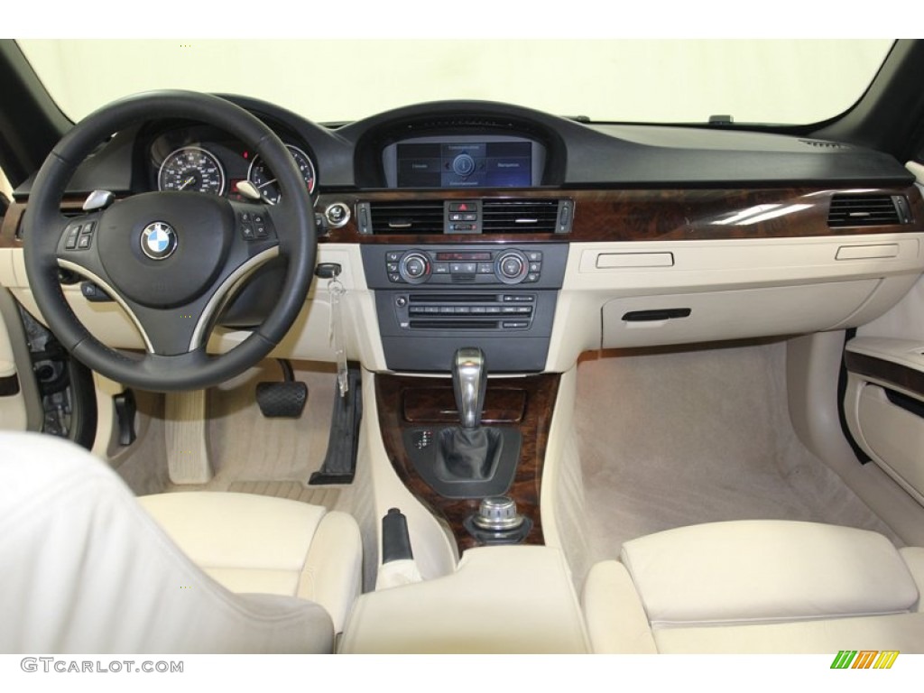 2007 BMW 3 Series 335i Convertible Cream Beige Dashboard Photo #79508409