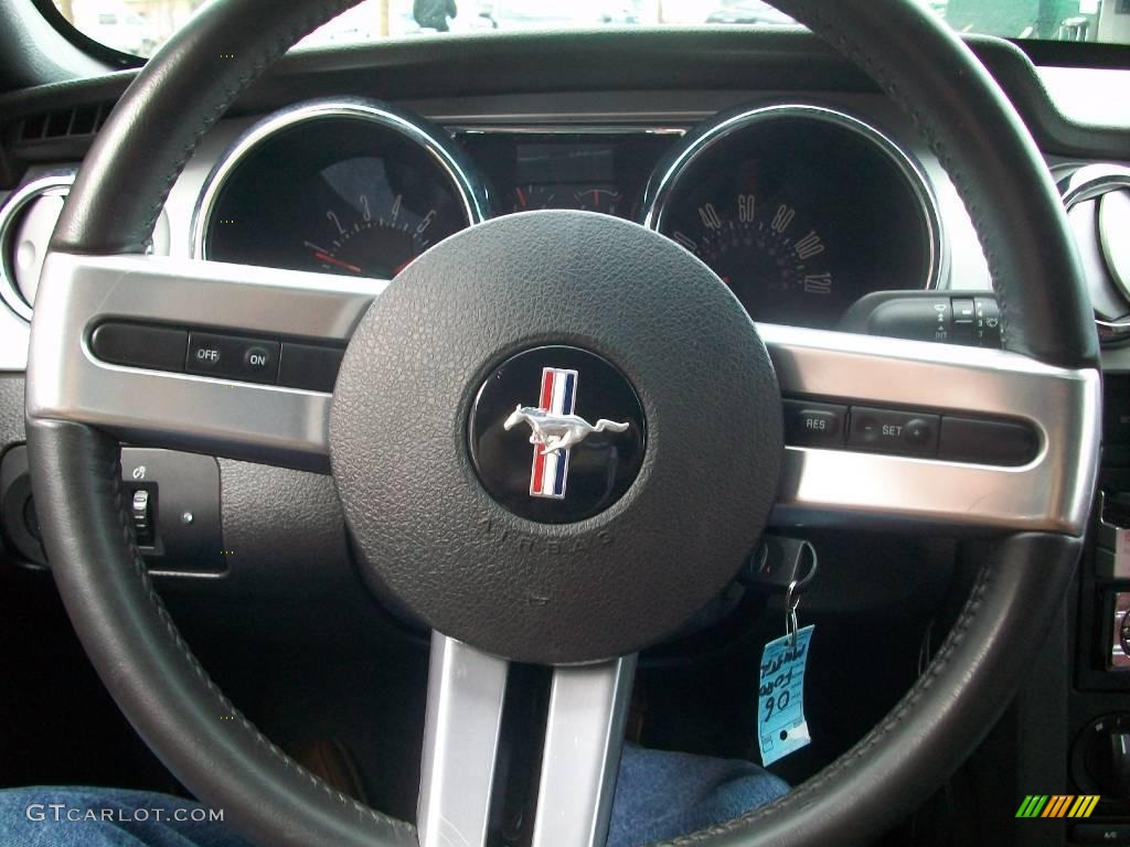 2006 Mustang V6 Premium Coupe - Black / Red/Dark Charcoal photo #38