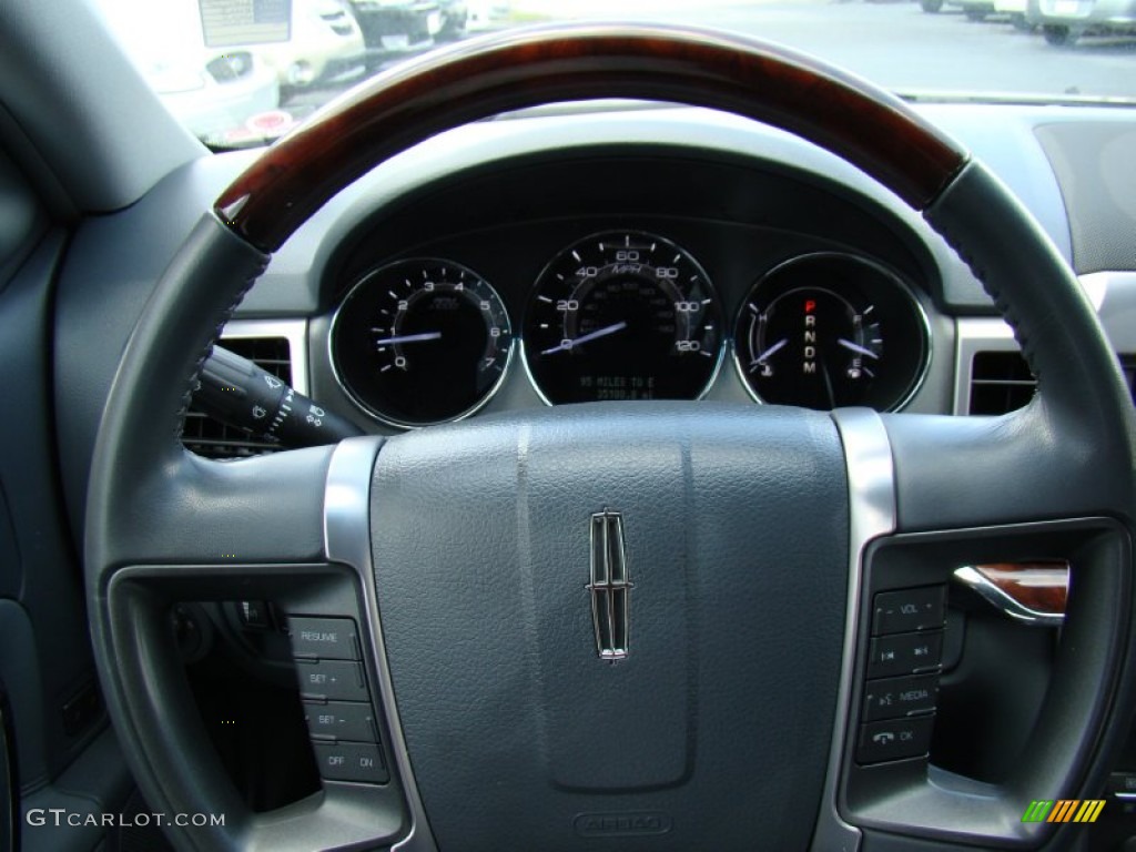 2010 Lincoln MKZ AWD Dark Charcoal Steering Wheel Photo #79508987