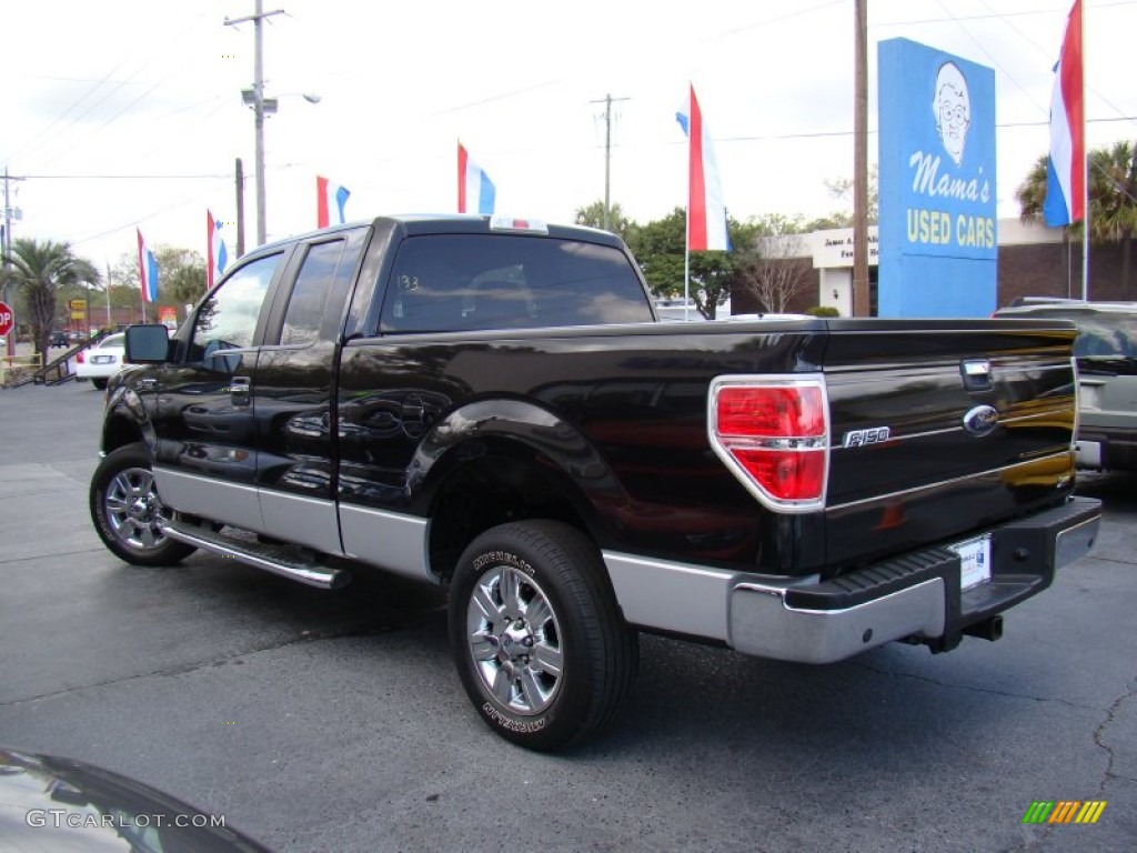 2010 F150 XLT SuperCab - Tuxedo Black / Medium Stone photo #26