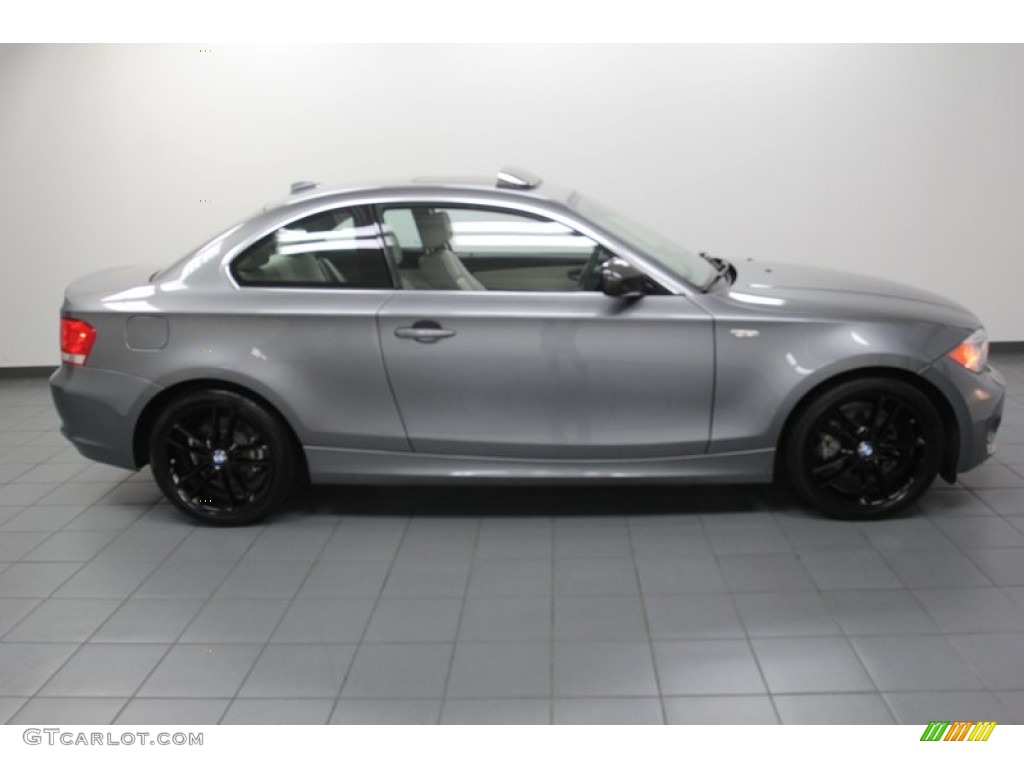 2012 1 Series 128i Coupe - Space Grey Metallic / Savanna Beige photo #7