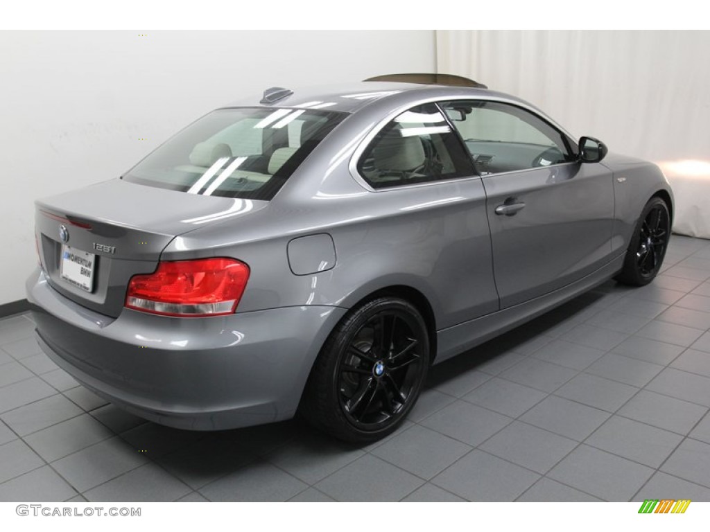 2012 1 Series 128i Coupe - Space Grey Metallic / Savanna Beige photo #11