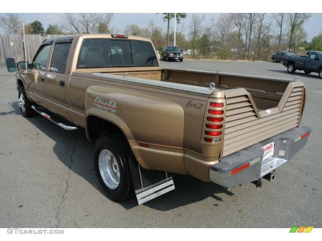 1998 Sierra 3500 SL Crew Cab 4x4 Dually - Light Autumnwood Metallic / Neutral photo #4