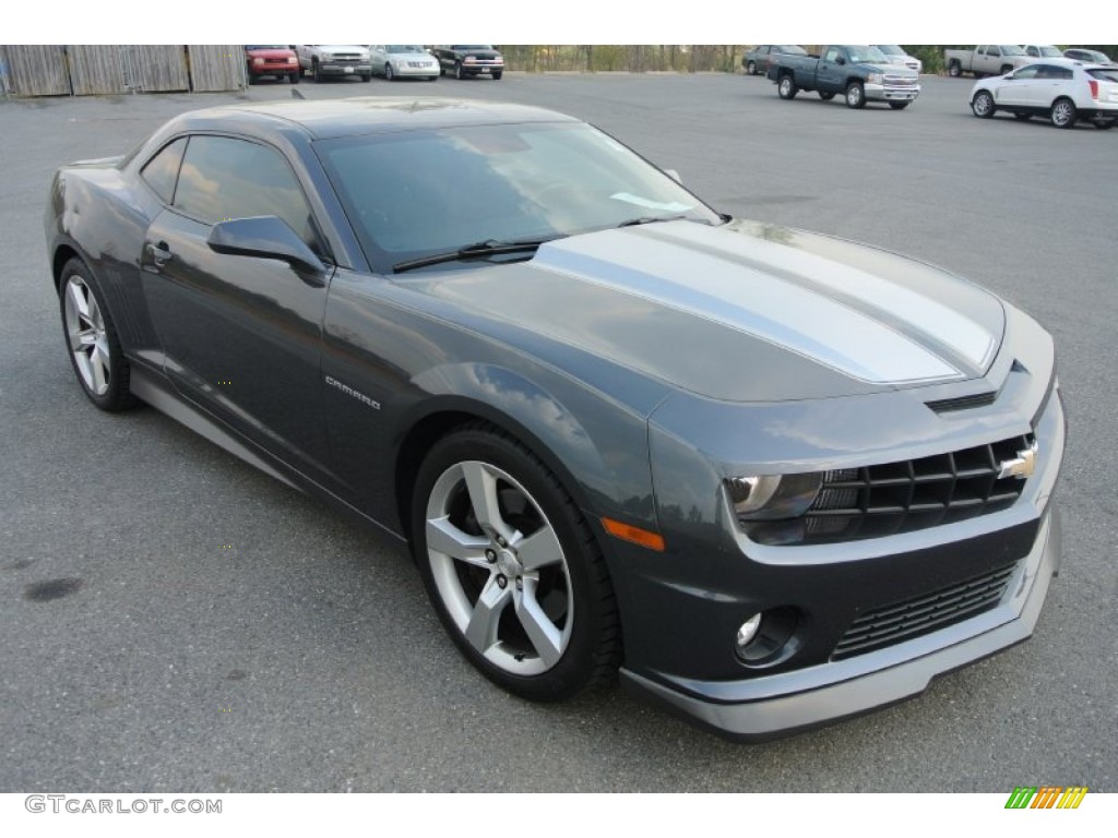 2011 Camaro SS Coupe - Cyber Gray Metallic / Black photo #2