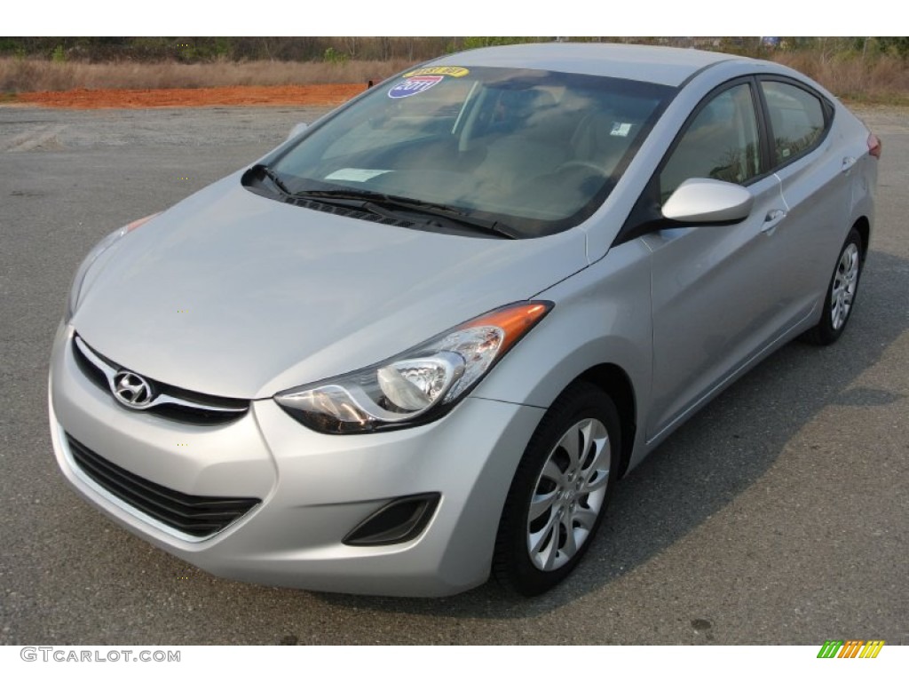 2011 Elantra GLS - Shimmering Silver Metallic / Gray photo #1