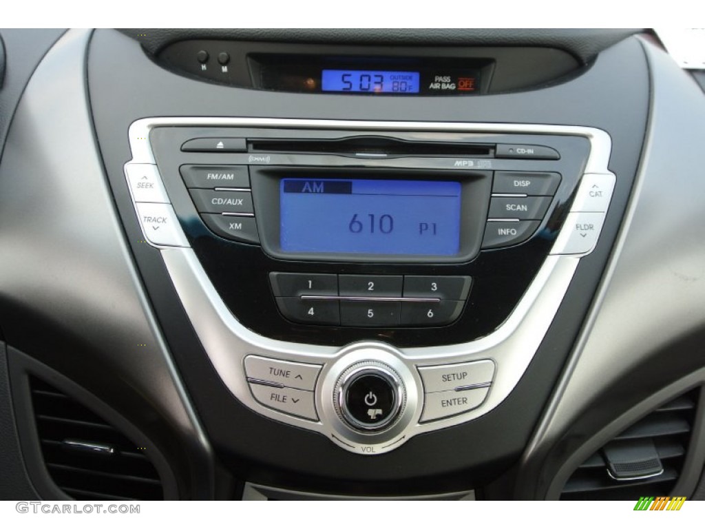 2011 Elantra GLS - Shimmering Silver Metallic / Gray photo #13