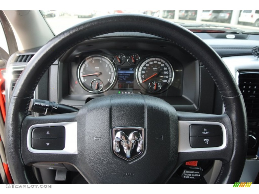 2010 Ram 1500 Laramie Crew Cab 4x4 - Inferno Red Crystal Pearl / Dark Slate Gray photo #16