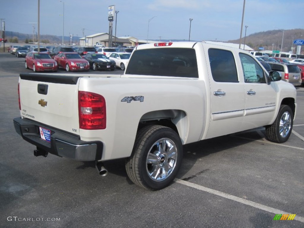 2013 Silverado 1500 LTZ Crew Cab 4x4 - White Diamond Tricoat / Light Cashmere/Dark Cashmere photo #4