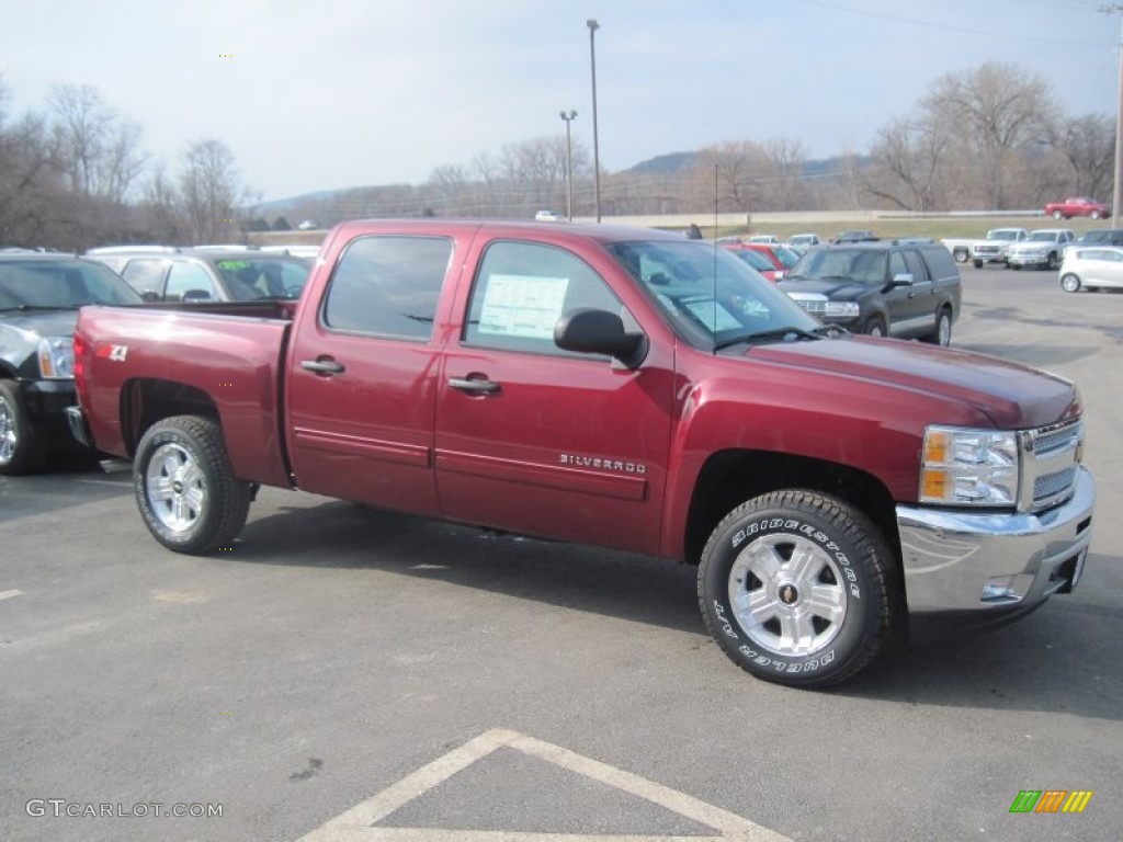 2013 Silverado 1500 LT Crew Cab 4x4 - Deep Ruby Metallic / Ebony photo #3