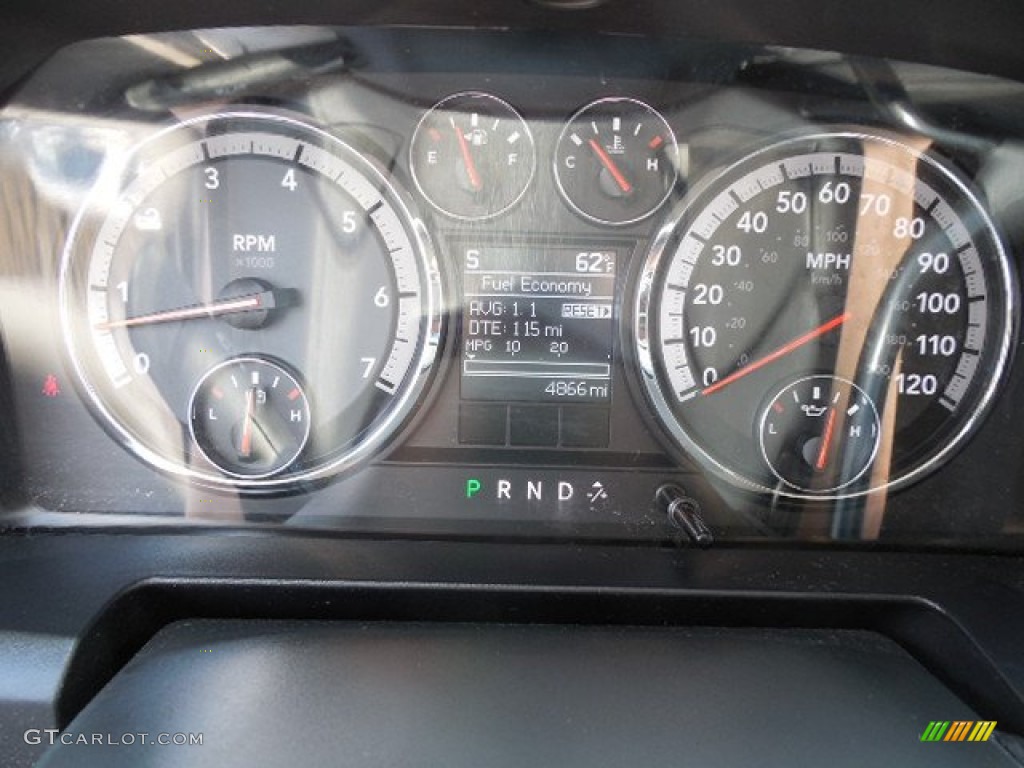 2011 Ram 1500 SLT Outdoorsman Quad Cab 4x4 - Brilliant Black Crystal Pearl / Dark Slate Gray/Medium Graystone photo #20